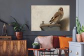 Muurstickers - Sticker Folie - Het puttertje - Carel Fabritius - 120x80 cm - Plakfolie - Muurstickers Kinderkamer - Zelfklevend Behang - Zelfklevend behangpapier - Stickerfolie
