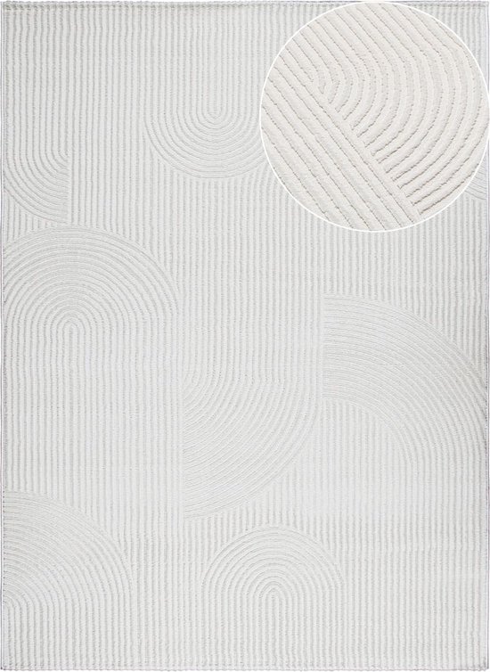 Paco Home Laagpolig Vloerkleed Grijs Wit Woonkamer Ruitpatroon Scandinavisch Ontwerp Zacht Sterk, Maat:120x170 cm