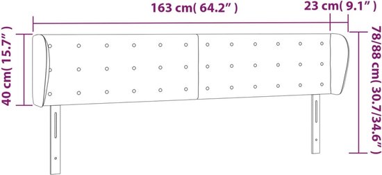 vidaXL-Hoofdbord-met-randen-163x23x78/88-cm-fluweel-donkerblauw
