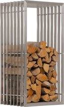 Clp Irving - Support à bois de chauffage - Acier inoxydable - 40 x 50 x 100 cm