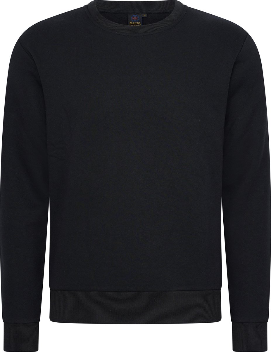 Mario Russo Sweater - Trui Heren - Sweater Heren - Zwart - 3XL