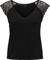 ONLY ONLPETRA S/S LACE MIX TOP JRS NOOS Dames Top - Maat L