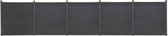 vidaXL- Ensemble de panneaux de clôture - 872x186 cm - HKC- gris