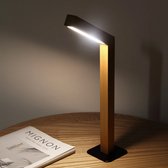 Houten Tafellamp - Minimalistische Sfeervolle Nachtlamp - Beech wood - Bureauaccessoire voor Stijlvolle Woondecoratie - Perfect als Housewarming Geschenk