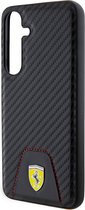 Coque arrière Samsung Galaxy S24+ - Ferrari - Zwart uni - Simili cuir