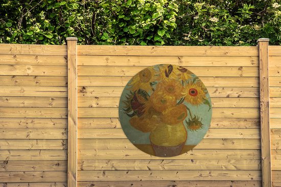Garden Circle Tournesols - Vincent van Gogh - 120x120 cm - Affiche de jardin ronde - Extérieur XXL / Groot format !