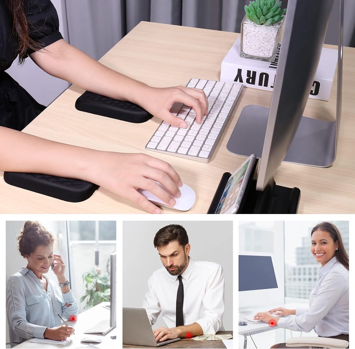 Ergonomische polssteun, elleboogsteun van traagschuim