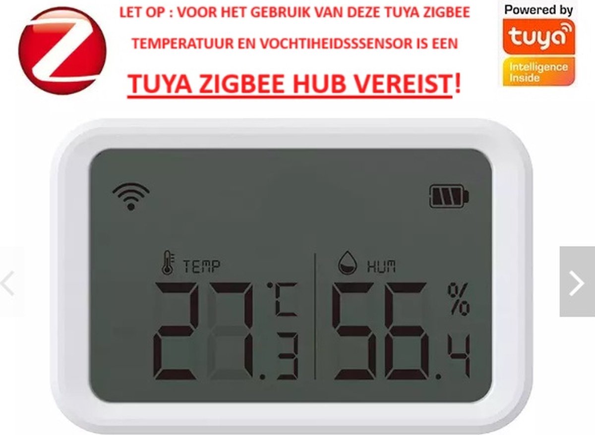 Capteur de température et d'humidité Tuya Zigbee 3.0