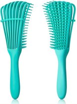 Detangler Brush - Curly hair brush - Haarborstel - Antiklit borstel - Turquoise - Anti klit - Detangling