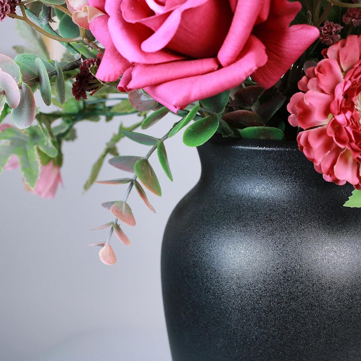 INQCMY Kunstbloemen Met Vaas - Prachtige Rozenboeketten Voor Thuis & Kantoor