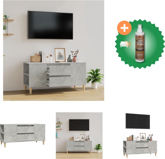 Tv-meubel 102x44,5x50 cm bewerkt hout zwart kopen