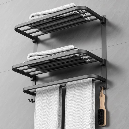 Video's over Wat is Hotel Badkameraccessoires Wandgemonteerde Zwarte Handdoekhouder