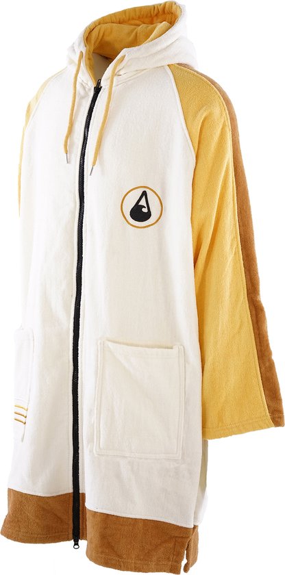 WAVE HAWAII Shany ZIP Surfponcho für Körpergrößen von 170-200 cm aus 100% ÖKO Baumwolle