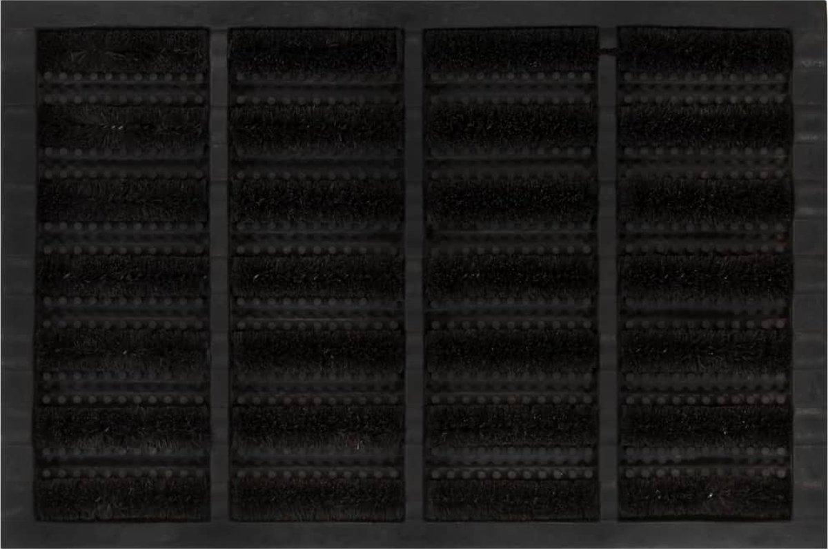 vidaXL - Deurmat - rechthoekig - 40x60 - cm - rubber - en - kokosvezel