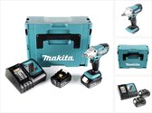Makita DTW 190 RTJ accu slagmoersleutel 18V 190 Nm + 2x oplaadbare batterijen 5.0Ah + snellader in Makpac 2