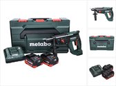 Metabo KH 18 LTX 24 accu combihamer 18 V 2,1 J SDS plus + 2x accu 5,5 Ah + lader + metaBOX