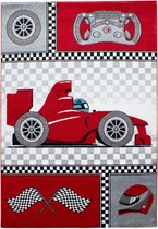 Flycarpets Flycarpets - Kids Kinderkamer Raceauto Rood Vloerkleed - 200x290 cm