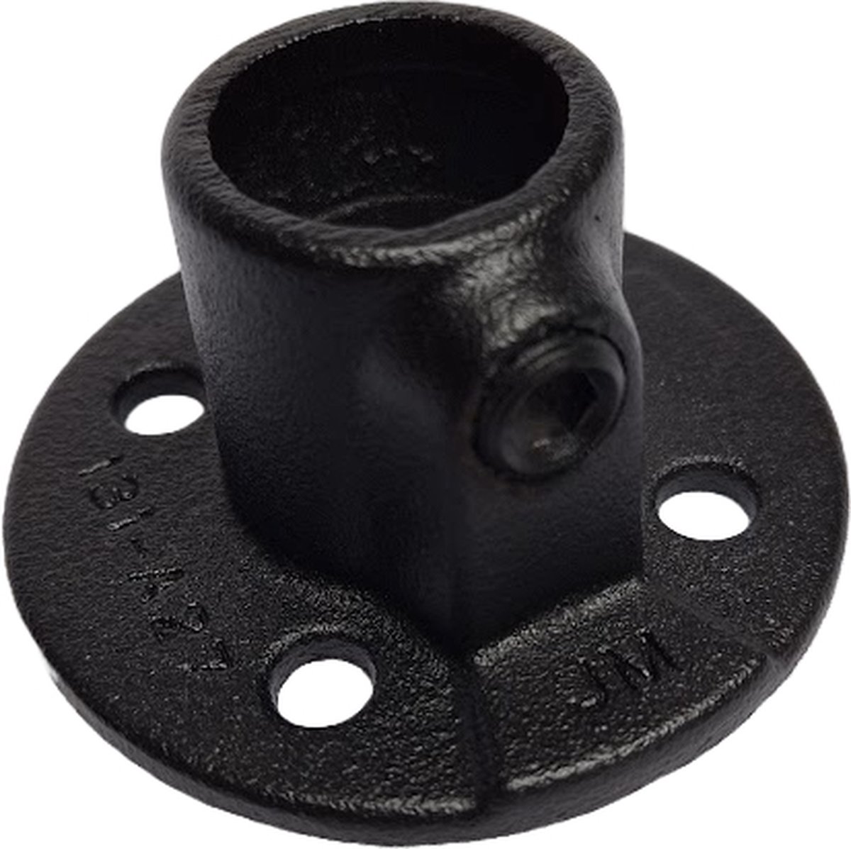 Buis koppeling Zwart - Ronde Voetplaat - Ø 26,9mm - Matzwart gecoat - ABsteigerhout - Steigerbuis