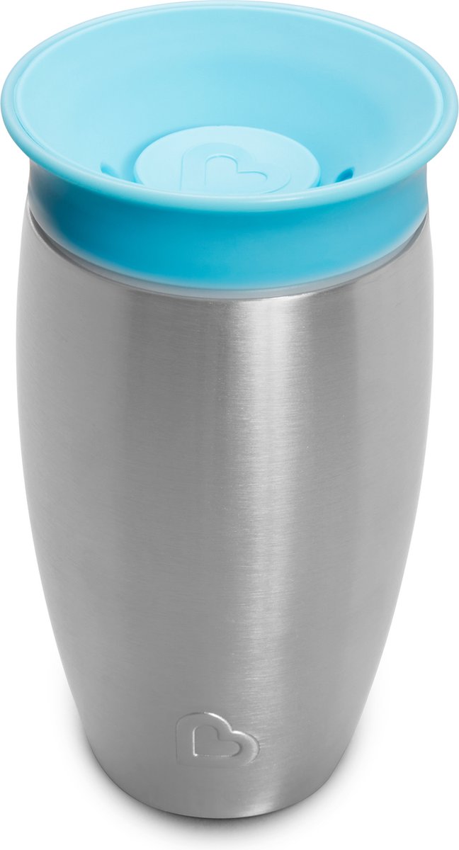 Munchkin Miracle® 360° Roestvrijstalen Sippy Cup - Koelt tot 10 uur - Anti-Lek Drinkbeker - 266ml - Blauw van Munchkin — afbeelding 3
