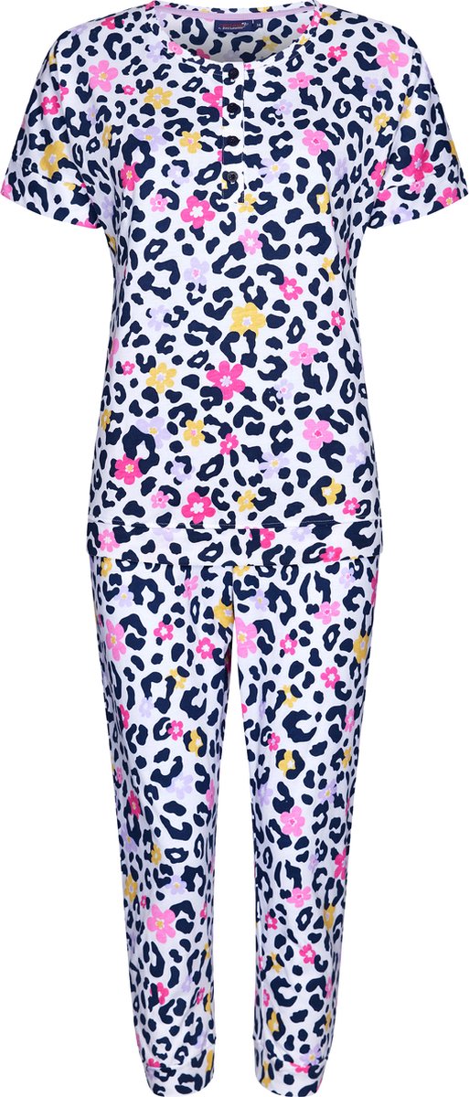 Rebelle Dames Pyjamaset Wild Flower - Wit/Multi - Organisch Katoen
