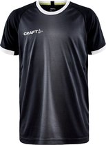 Craft Progress 2.0 Graphic Shirt Korte Mouw Kinderen - Zwart / Wit | Maat: 158/164