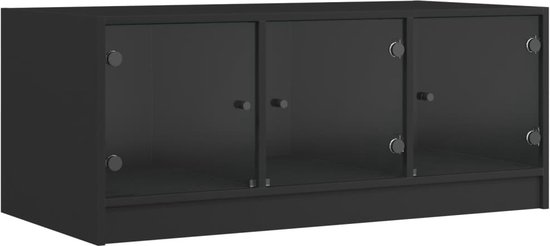 vidaXL-Salontafel-met-glazen-deuren-102x50x42-cm-zwart