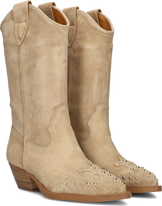 ALPE 5002 Cowboylaarzen - Western Laarzen - Dames - Beige - Maat 40