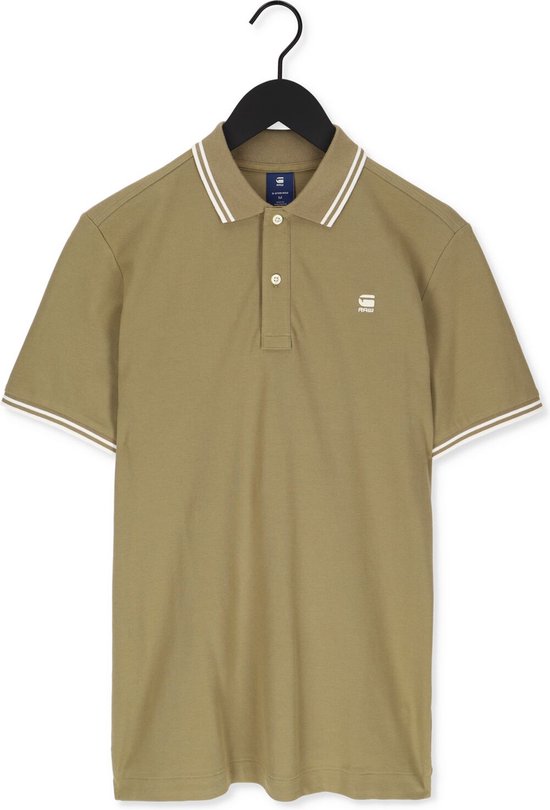 G-Star Raw Dunda Slim Stripe Polo S/s Polo's & T-shirts Heren - Polo shirt - Groen - Maat S