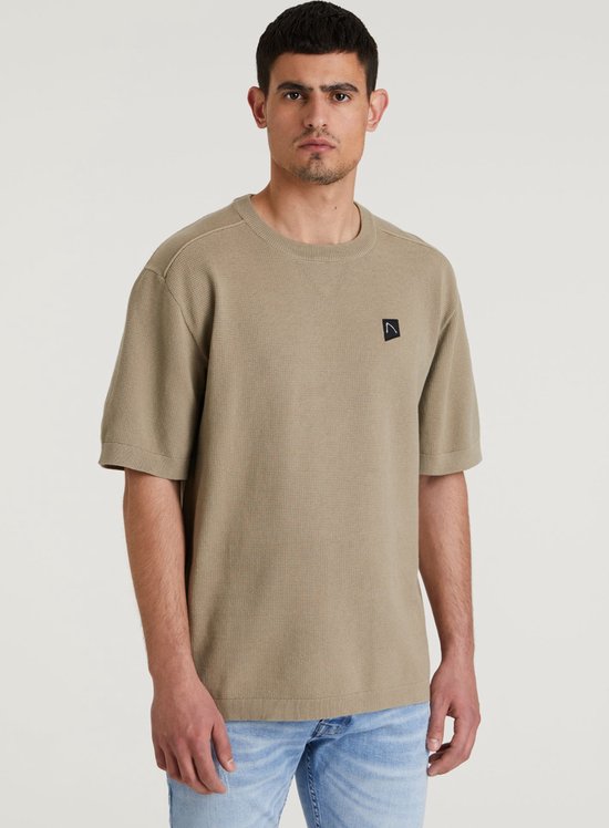 Chasin' T-shirt Eenvoudig T-shirt Basal Loose Beige Maat L