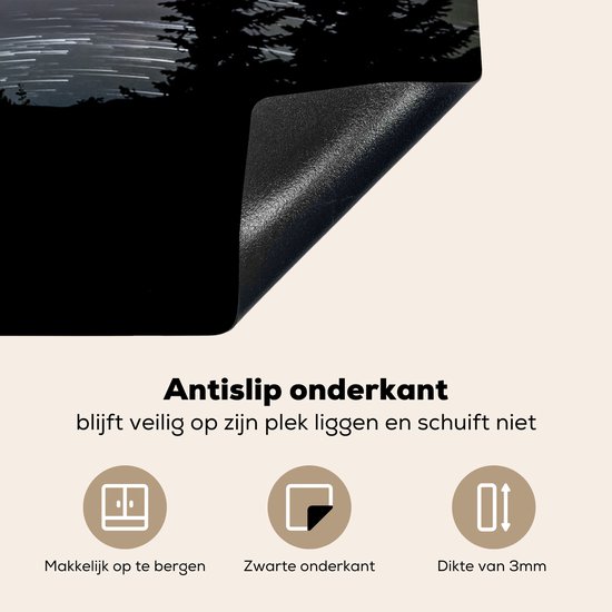KitchenYeah® Inductie beschermer 91.2x52 cm - Sterrenhemel - Bos - Sporen - Kookplaataccessoires - Afdekplaat voor kookplaat - Inductiebeschermer - Inductiemat - Inductieplaat mat