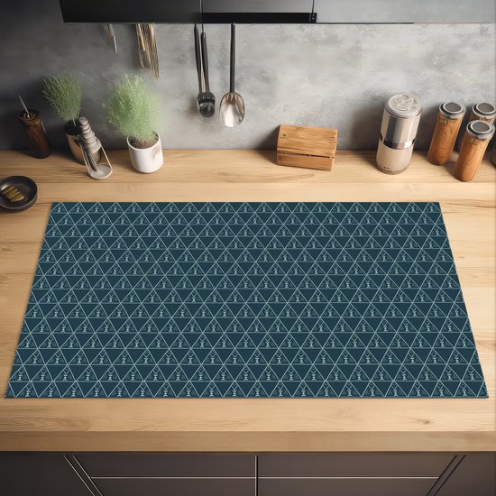 KitchenYeah® Inductie beschermer 91.2x52 cm - Design - Jongens - Driehoek - Kind - Kookplaataccessoires - Afdekplaat voor kookplaat - Inductiebeschermer - Inductiemat - Inductieplaat mat