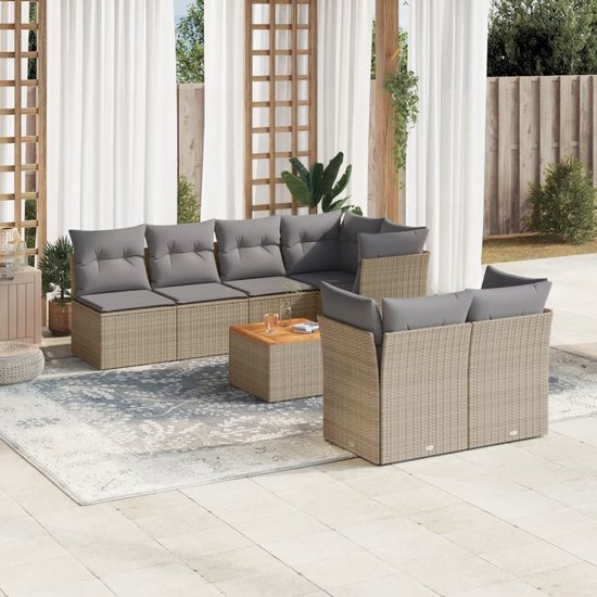 vidaXL-8-delige-Loungeset-met-kussens-poly-rattan-beige