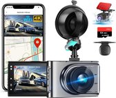 Dual Dashcam 4K - Carte SD incluse - Pour voiture avant et arrière - Wifi & GPS - Mode G-sensor
