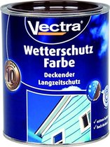 Vectra - Kleurbescherming - Weerbescherming - Zijdemat notenbruin - Houtverf - Waterafstotend