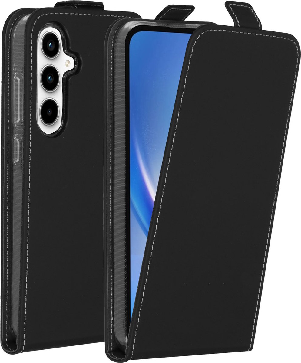 Accezz Hoesje Geschikt voor Samsung Galaxy A35 Hoesje Met Pasjeshouder - Accezz Flipcase - Zwart