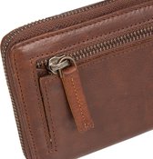 Justified Bags® Dyon - Wallet - Zip - Compartments - 2 tone - Bruin
