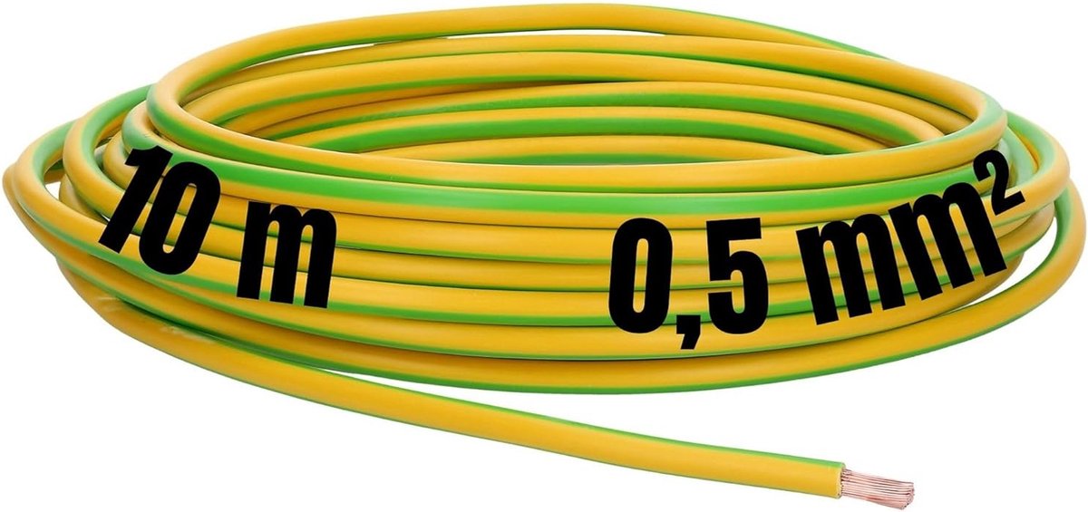 10 M H05V-K 0.5 Mm² Green/yellow I Cable 0.5 Mm2 As Wiring Cable I Flexible Pvc Cable Switch Wire