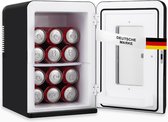 Sommertal KS15 Mini-réfrigérateur, pour le refroidissement et le chauffage, capacité 15L, AC pour prise domestique et DC pour voiture 12V, réfrigérateur à bière silencieux, petit réfrigérateur à boissons