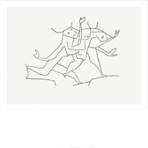 Kunstdruk Paul Klee - Animaux en Fuite 60x50cm