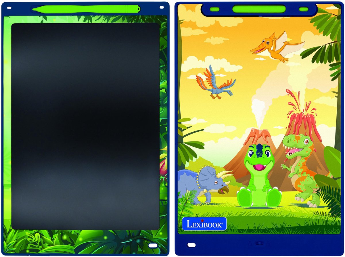 Dinosaurs 11" meerkleurige leer- en teken-E-ink-tablet met sjablonen