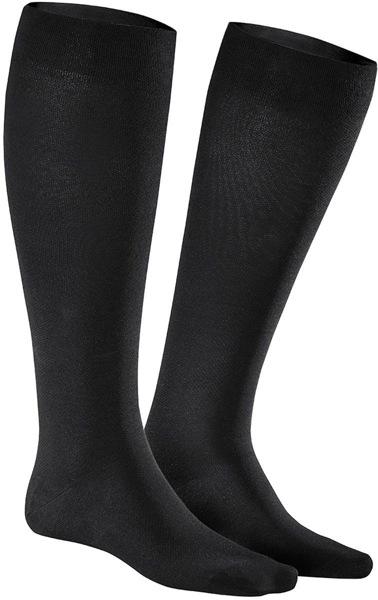 Basset Kniekous wol heren - zwart - Hoge warme winter kniekous - Grijs / 43/45