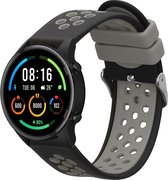 kwmobile bandje geschikt voor Xiaomi Mi Watch Color Sport / S1 Active - Armband voor fitnesstracker in zwart / grijs - Horlogeband