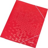 Leitz WOW elastomap met 3 kleppen, karton, A4, rood