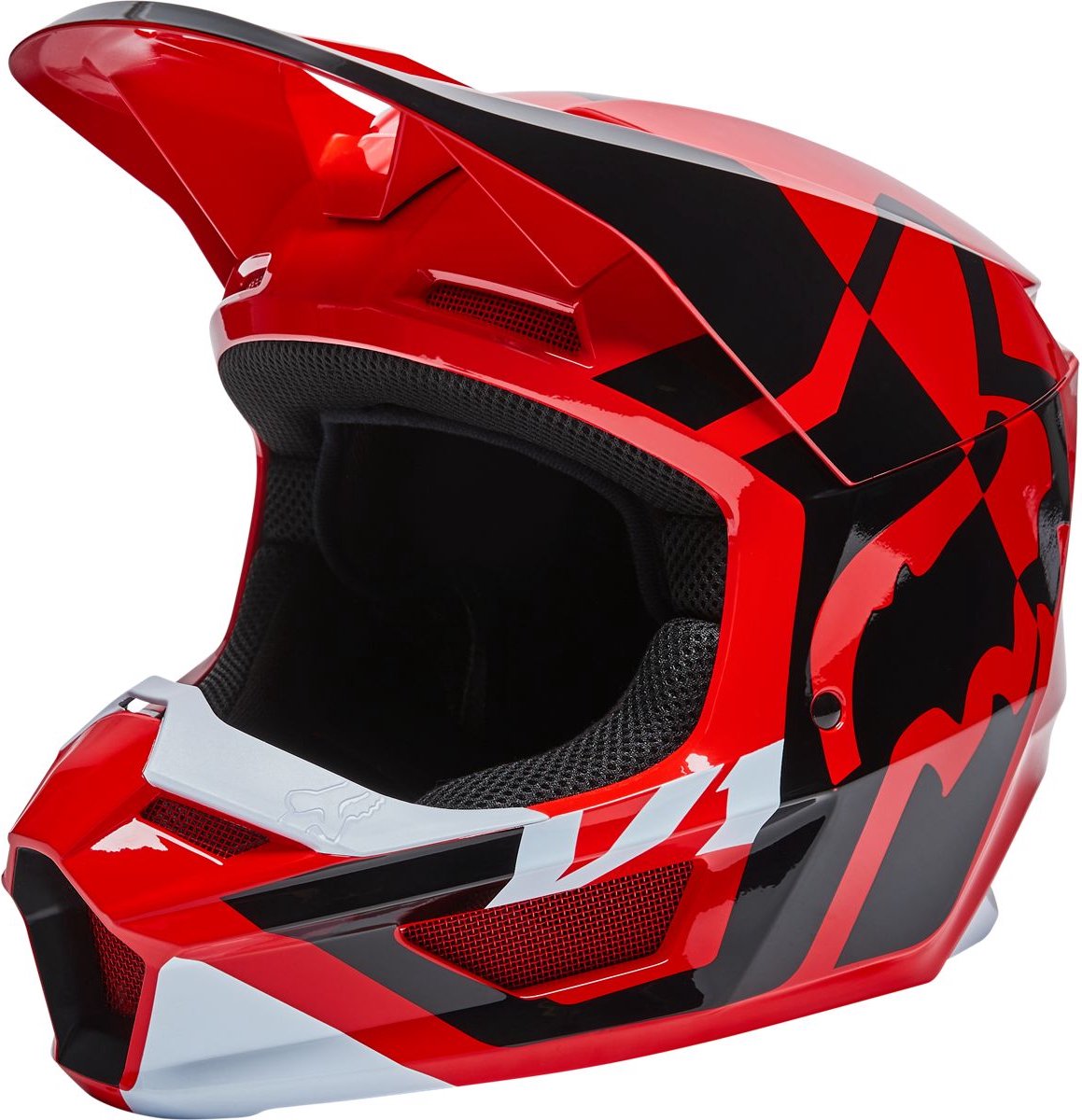 Fox Racing - V1 Lux - Crosshelm Scooter Motocross Helm - Rood - Medium (57-58cm)