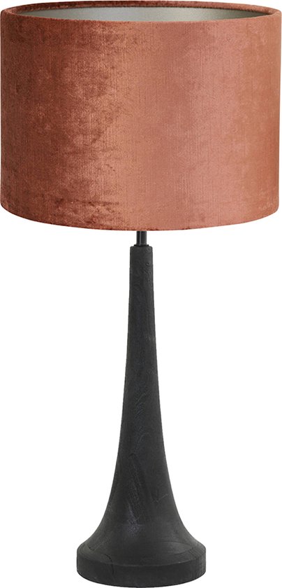 Light and Living tafellamp - rood - hout - SS106211