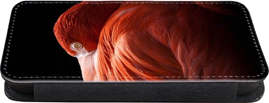 Étui pour téléphone Bookcase pour iPhone SE 2020 - Flamingo - Ressorts - Rose - Avec poches - Étui portefeuille avec fermeture magnétique