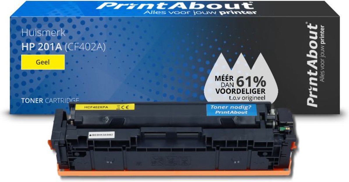 PrintAbout huismerk Toner 201A (CF402A) Geel geschikt voor HP