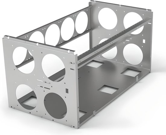 Nereb - 6 tot 10 GPU Stackable Open Air Mining Frame - Stapelbaar - Crypto - Mining - Testbench