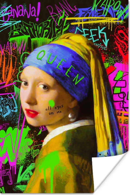 Graphic Message - Schilderij op Canvas - Meisje met de parel - Johannes