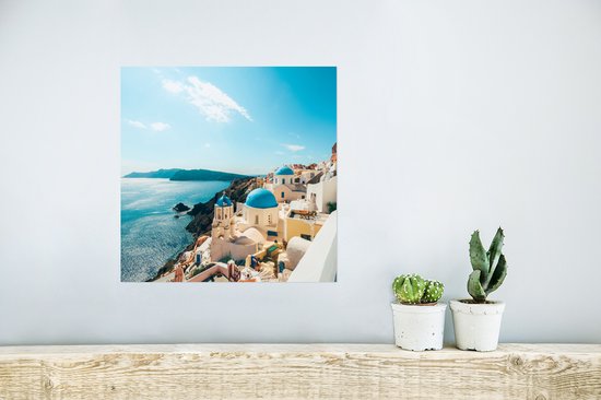 Affiche Après-midi à Santorin Grèce - 30x30 cm